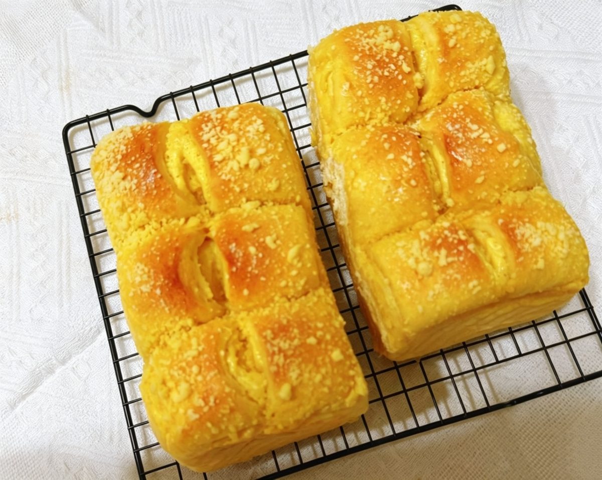炼奶奶酥吐司