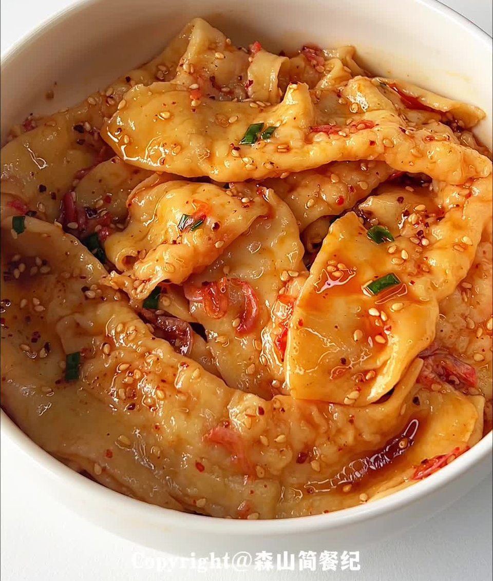 虾滑宽面