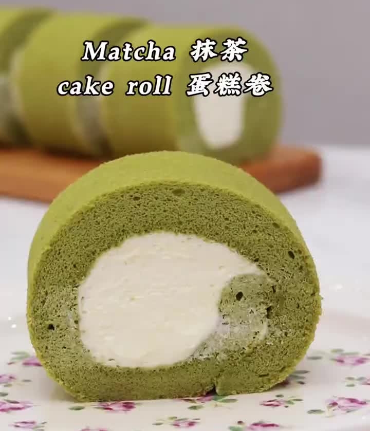 超详细抹茶蛋糕卷教程