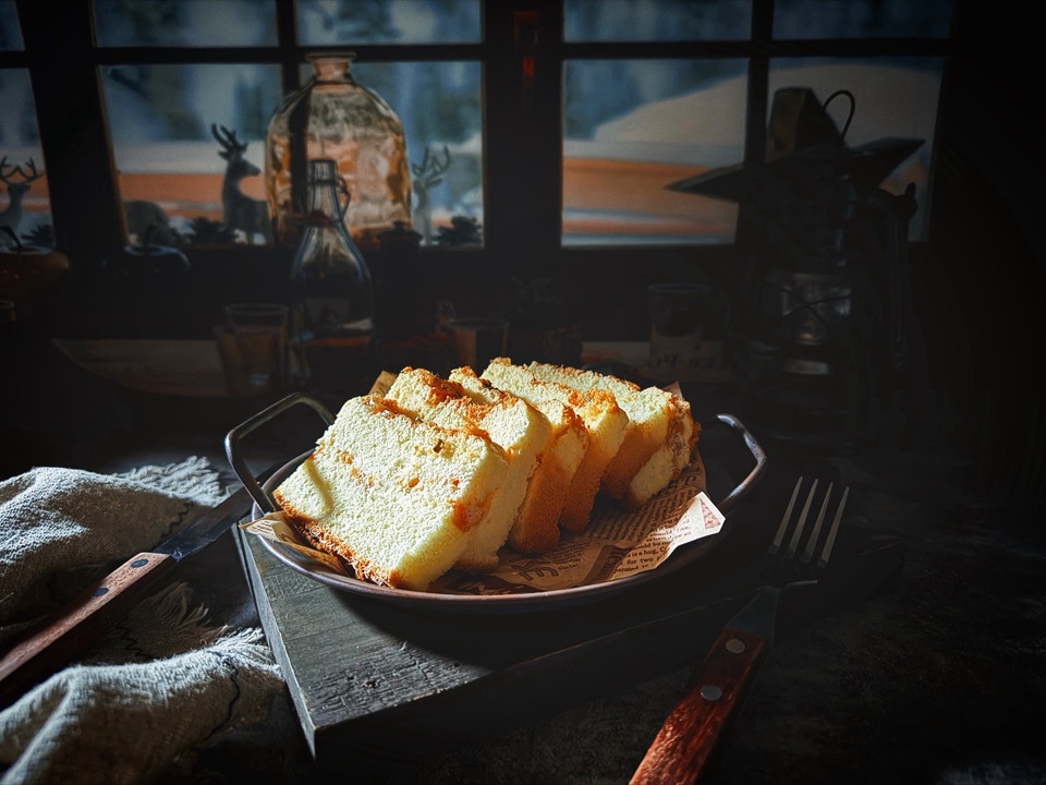 香葱肉松戚风蛋糕